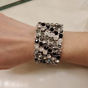 Rhinestone stretch ombre bracelet